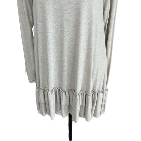Easel Taupe Ruffled Tunic/Dress Boutique Swing Style Size Small - Picture 12 of 15